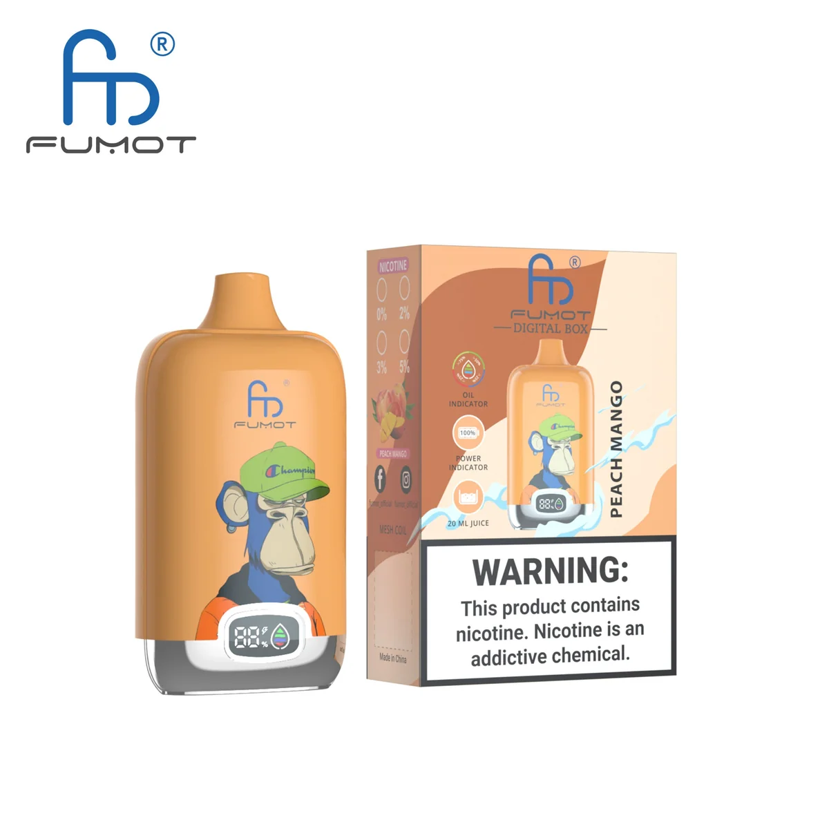fumot-digital-box-12000-einweg-vape-peach-mango image 2