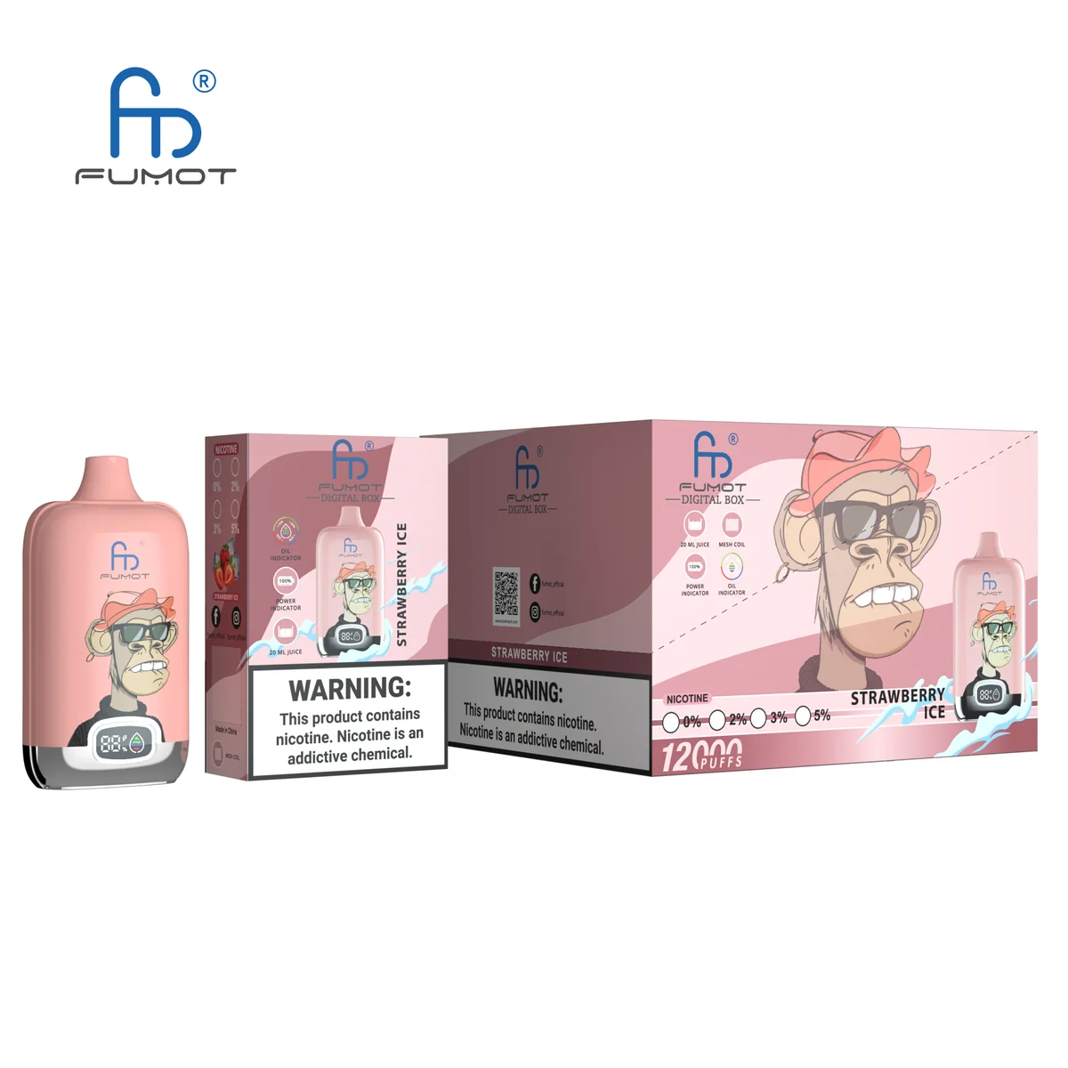 fumot-digital-box-12000-einweg-vape-strawberry-ice image 3