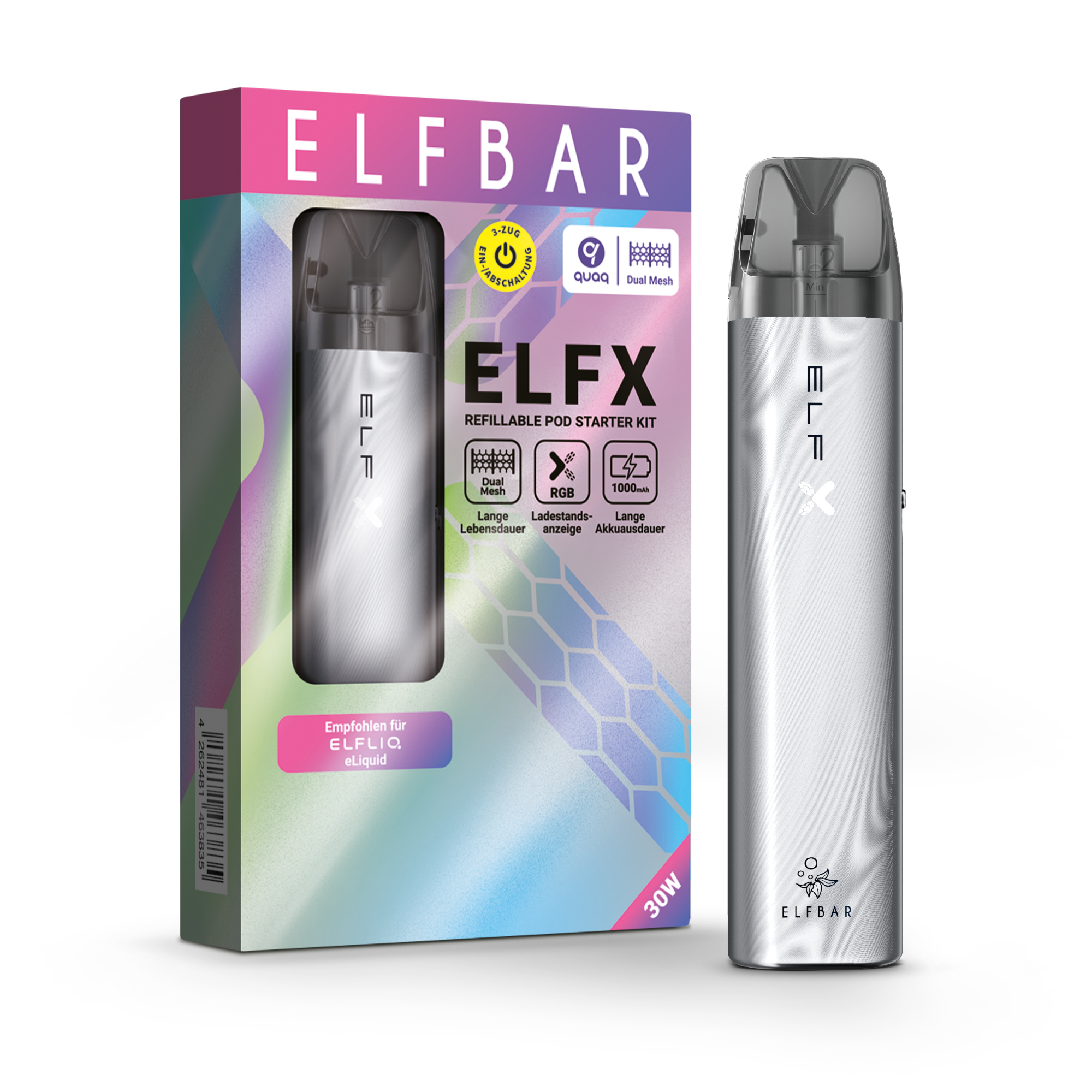 elfbar-elfx-kit-pod-kit-silver image 2
