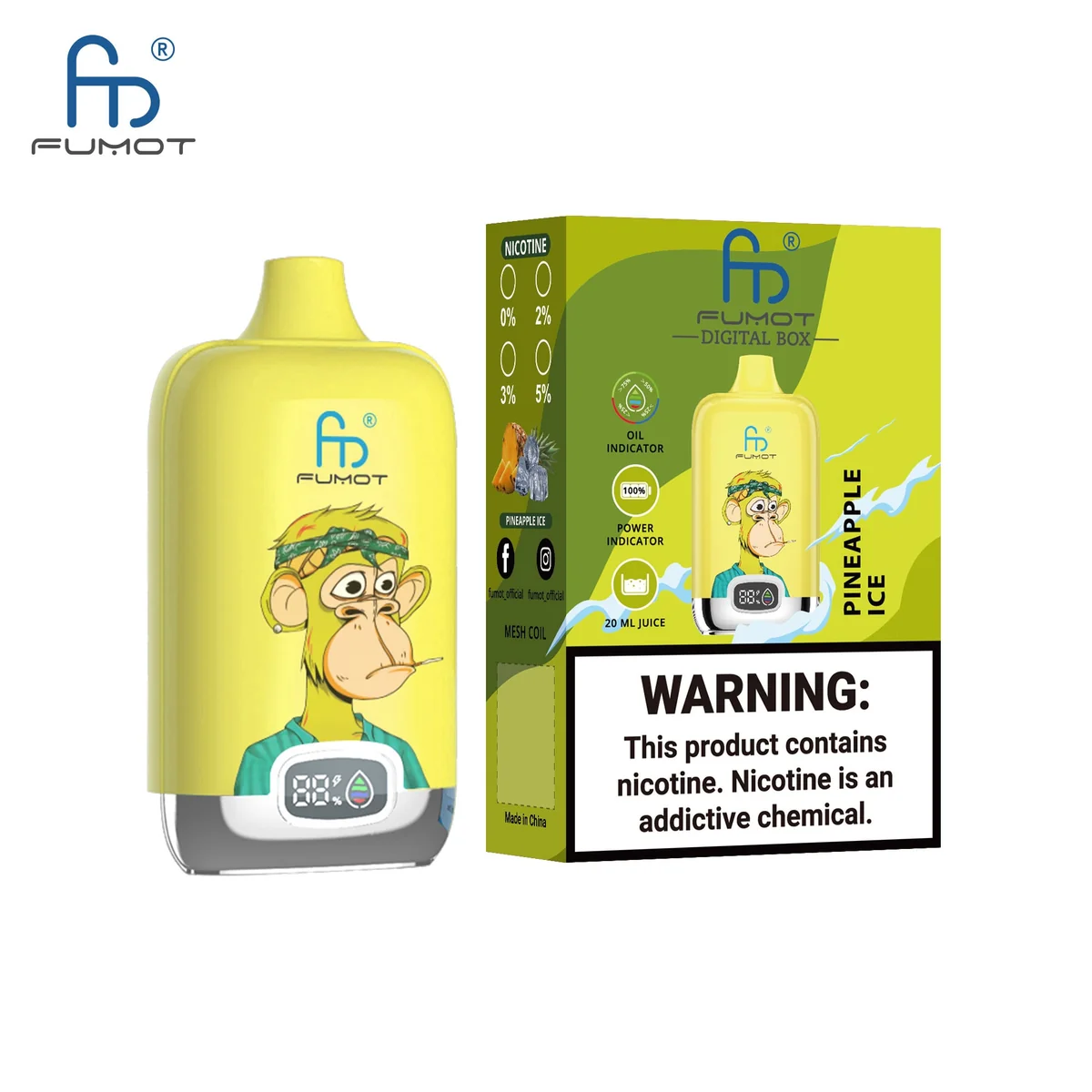 fumot-digital-box-12000-einweg-vape-pineapple-ice image 2