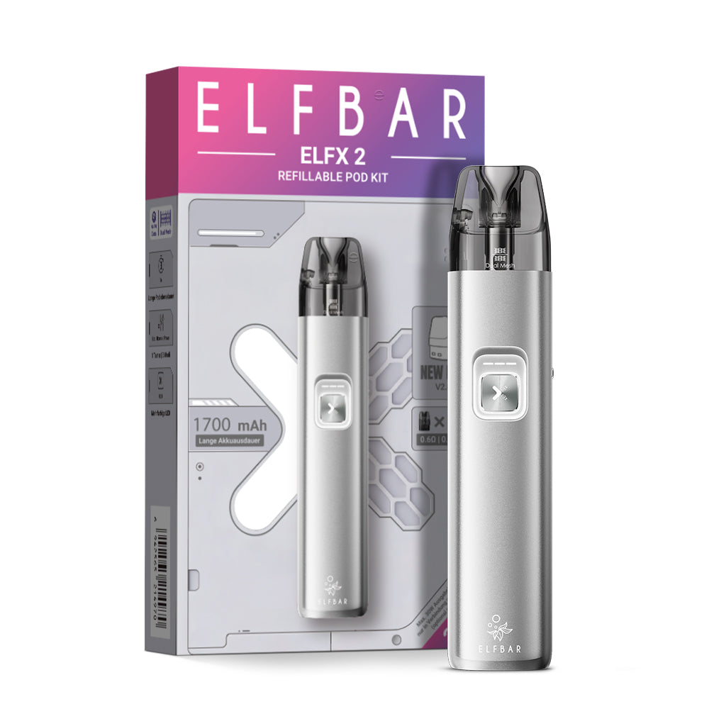 elfbar-elfx-2-kit-titanium-silver-30w-1700mah image 2