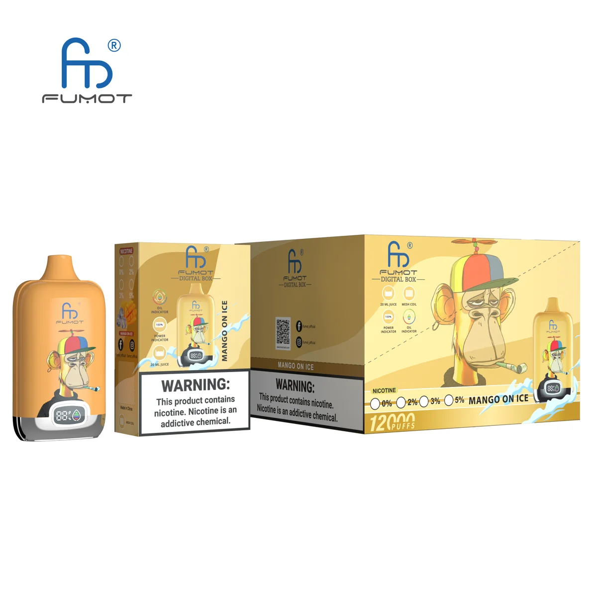 fumot-digital-box-12000-einweg-vape-mango-on-ice image 3