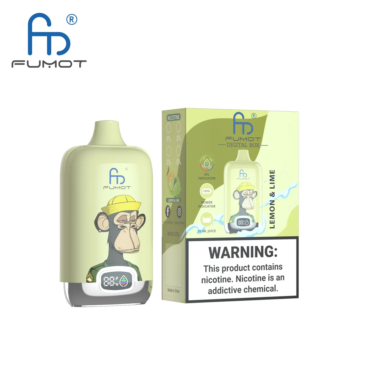 fumot-digital-box-12000-einweg-vape-lemon-lime image 2