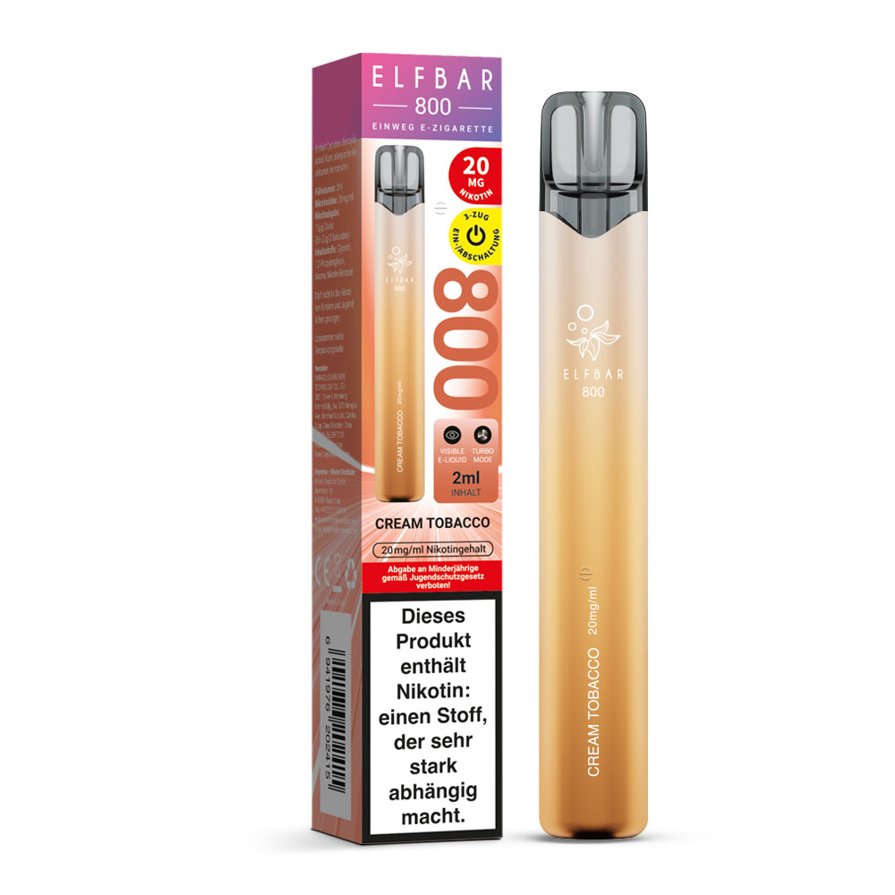 elfbar-800-cream-tobacco-einweg-e-zigarette-20-mg-ml image 2