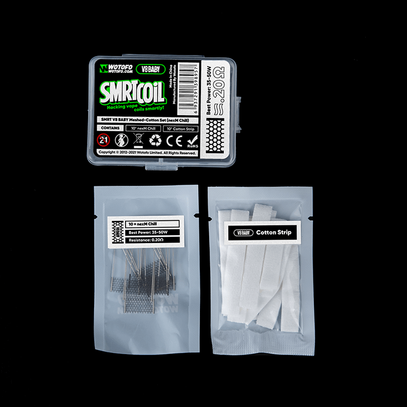 wotofo-smrt-v8-baby-mesh-cotton-set-coil-rebuild-kit image 5