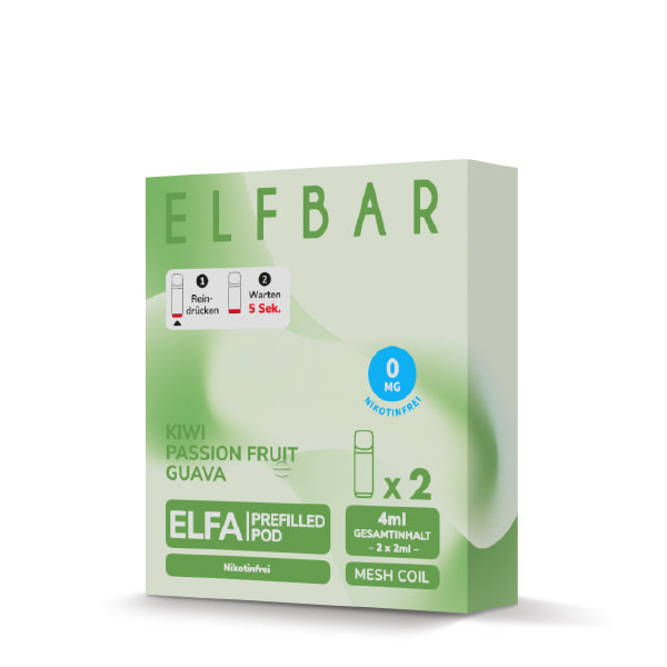 elfbar-elfa-prefilled-pod-kiwi-passion-fruit-guava-nikotinfrei image 2