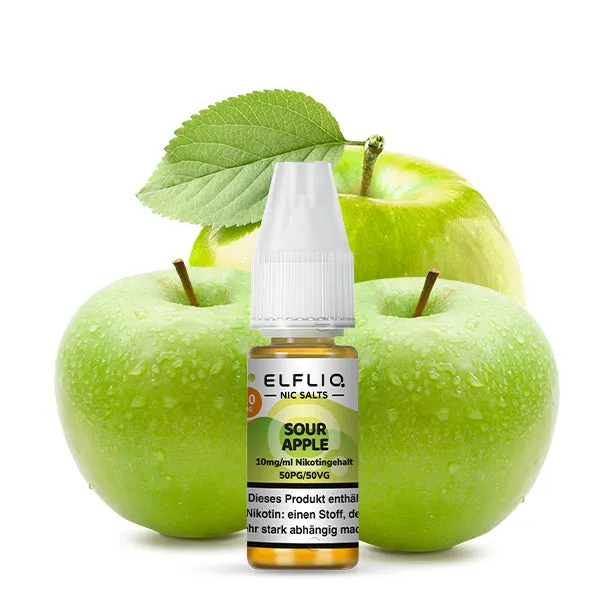 elfliq-sour-apple-nikotinsalz-liquid-10ml-saurer-apfel image 1