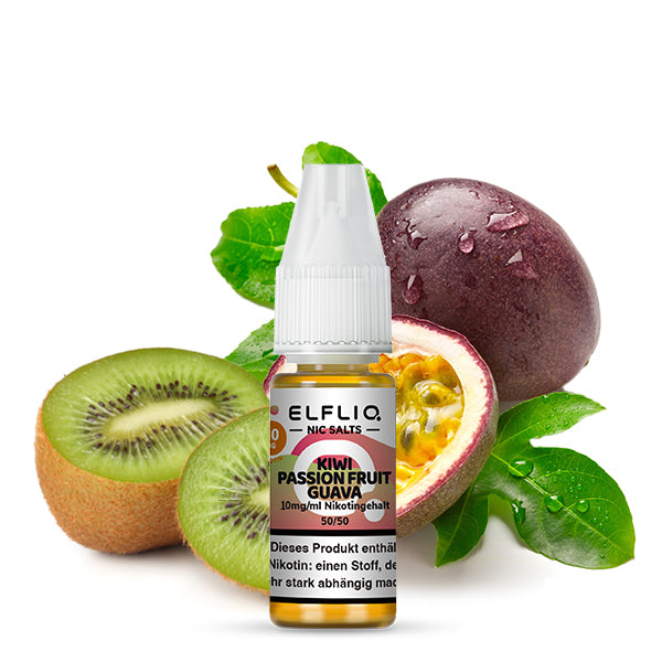 elfliq-kiwi-passion-fruit-guava-nikotinsalz-liquid-10-ml image 1