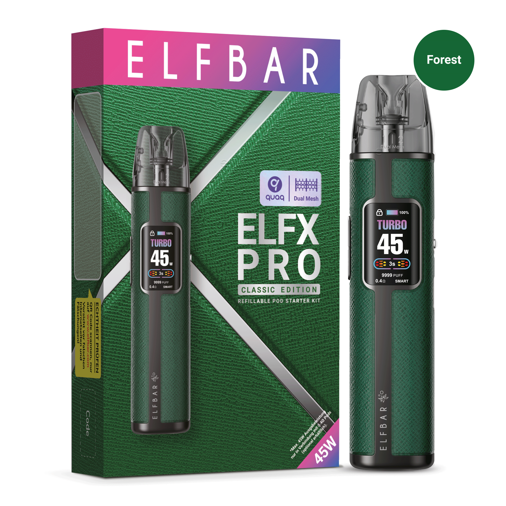elfbar-elfx-pro-kit-forest-green-pod-system-45w image 2