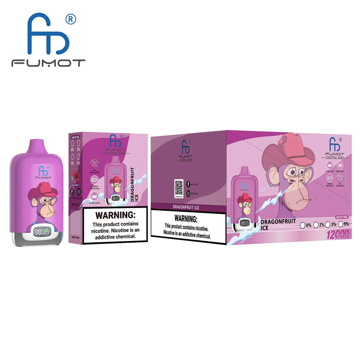 fumot-digital-box-12000-einweg-vape-dragonfruit-ice image 3