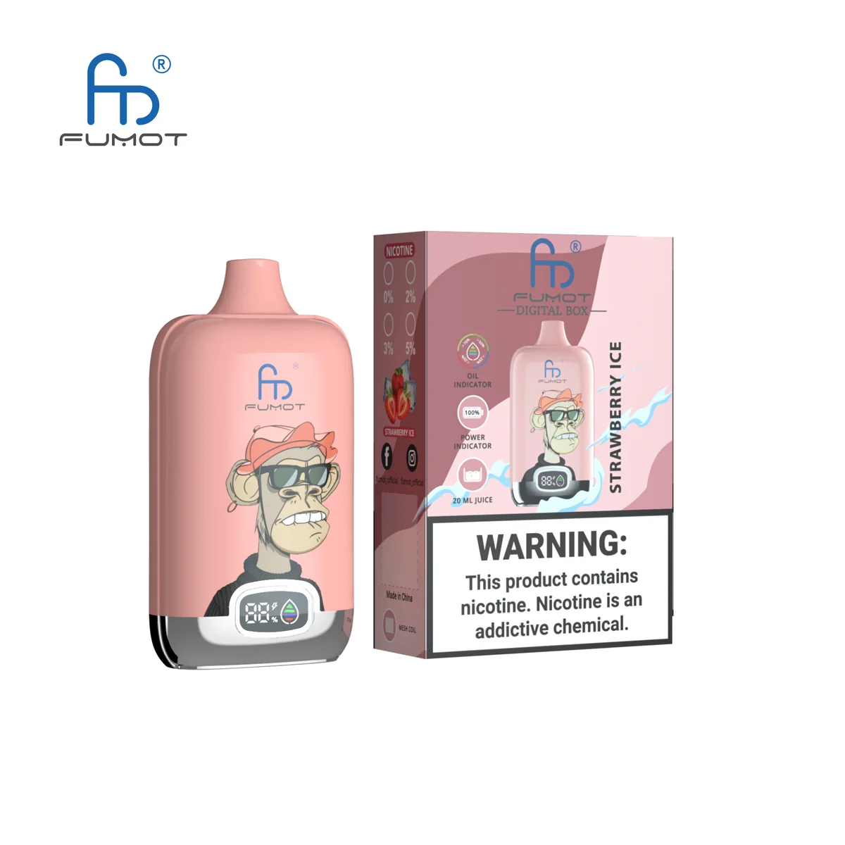 fumot-digital-box-12000-einweg-vape-strawberry-ice image 2