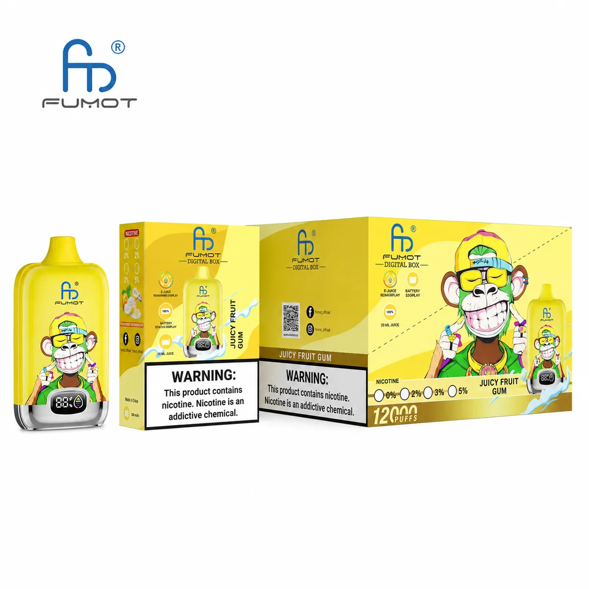 fumot-digital-box-12000-einweg-vape-juicy-fruit-gum image 3