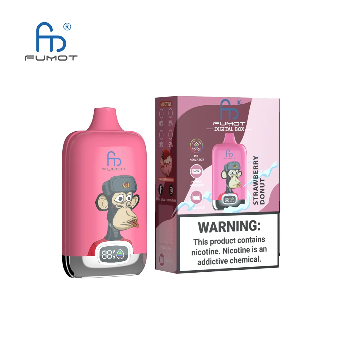 fumot-digital-box-12000-einweg-vape-strawberry-donut image 2