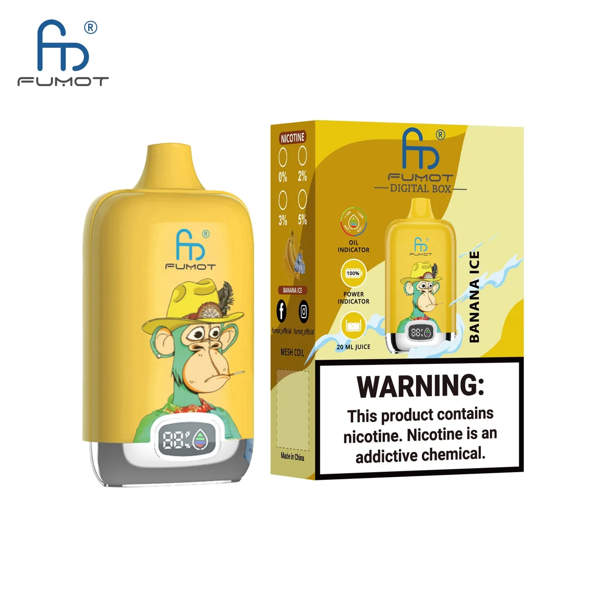 fumot-digital-box-12000-einweg-vape-banana-ice image 2