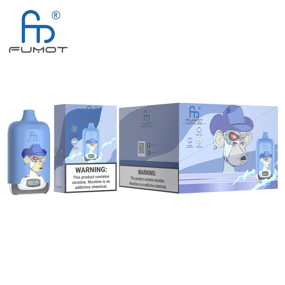 fumot-digital-box-12000-einweg-vape-blueberry-on-ice image 3