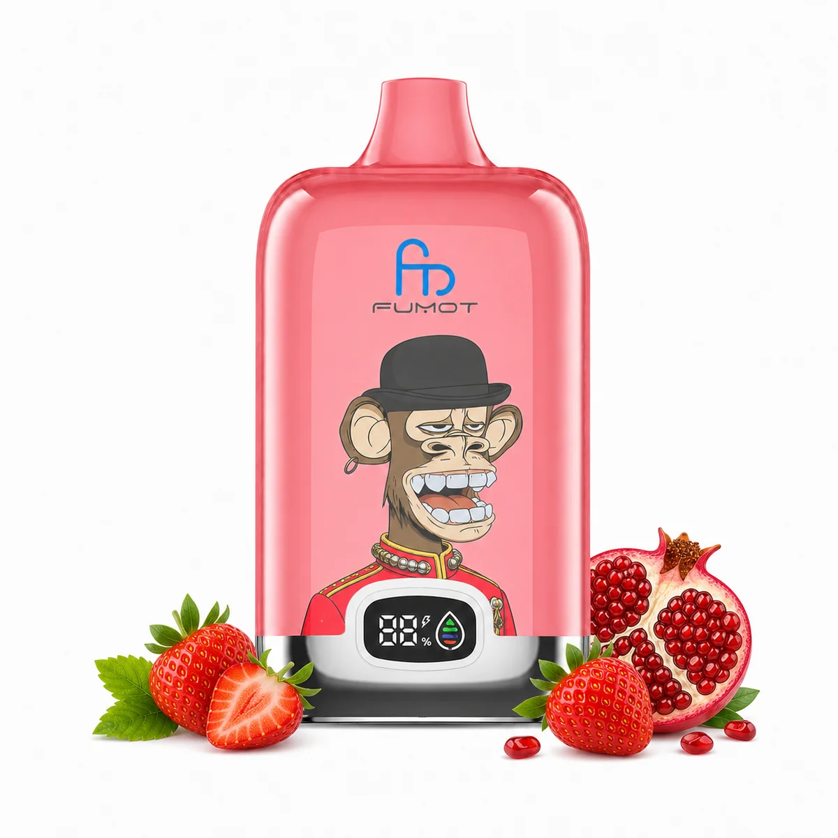 fumot-digital-box-12000-einweg-e-zigarette-strawberry-pomp image 1
