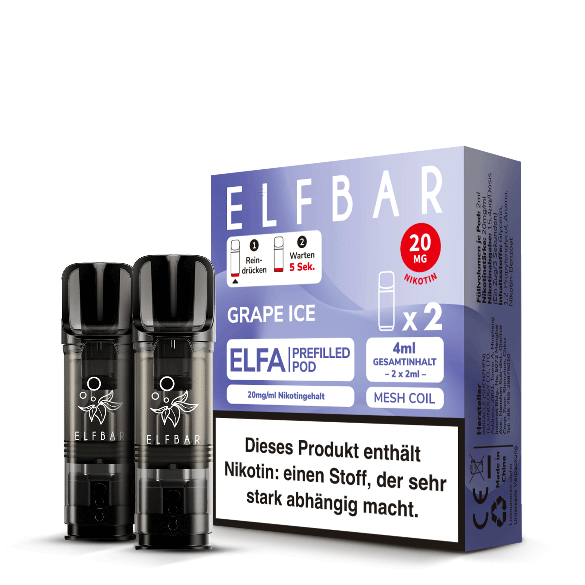 elfbar-elfa-prefilled-pod-grape-ice-20-mg-ml-2er-pack image 2