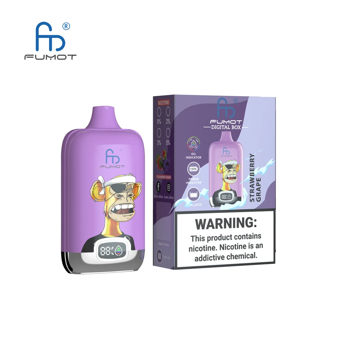 fumot-digital-box-12000-einweg-e-zigarette-strawberry-grape image 2
