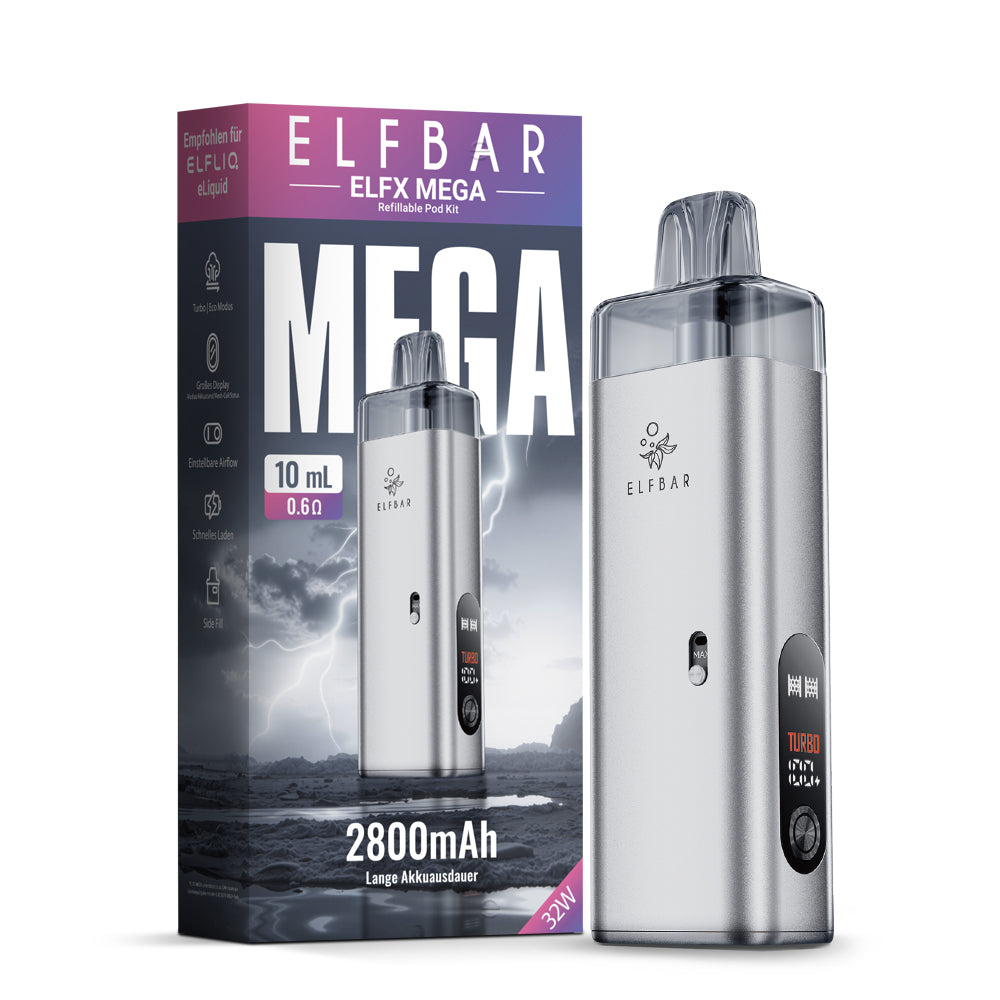 elfbar-elfx-mega-kit-silver-pod-kit-32w-2800-mah image 2
