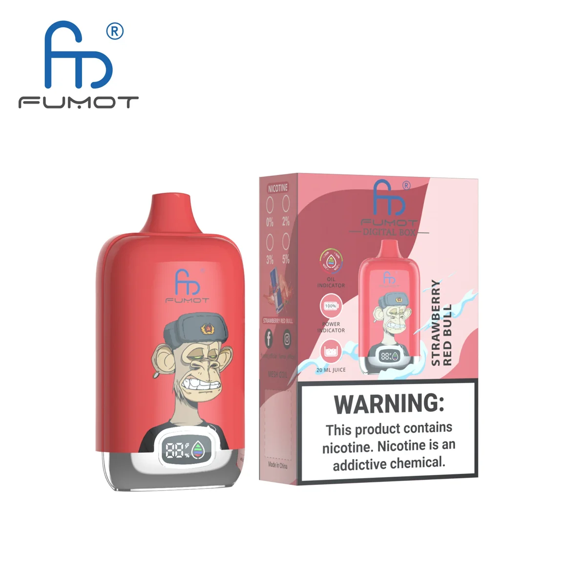 fumot-digital-box-12000-einweg-e-zigarette-strawberry-red-bull image 2