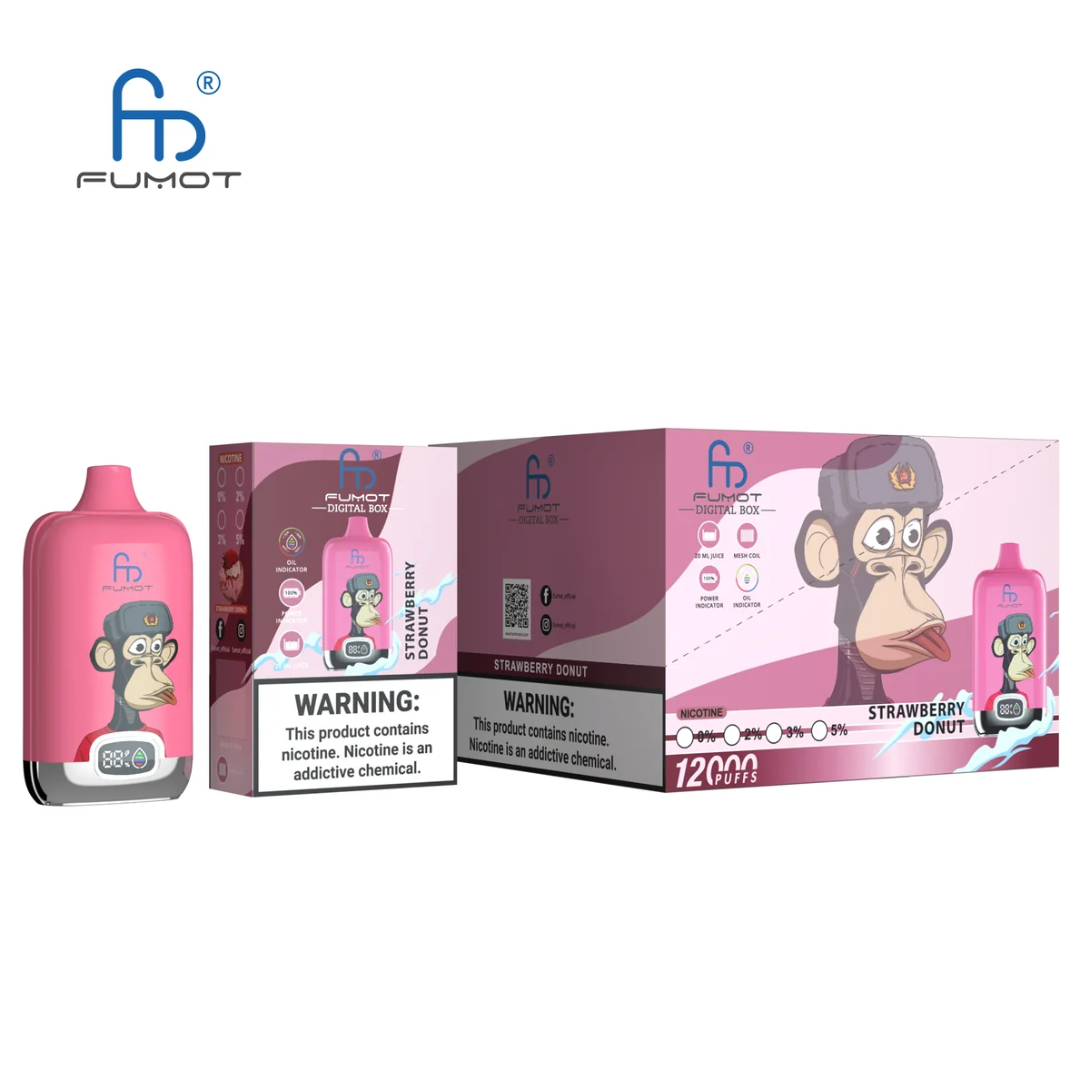 fumot-digital-box-12000-einweg-vape-strawberry-donut image 3
