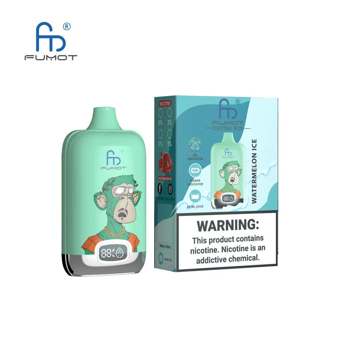 fumot-digital-box-12000-einweg-vape-watermelon-ice image 2