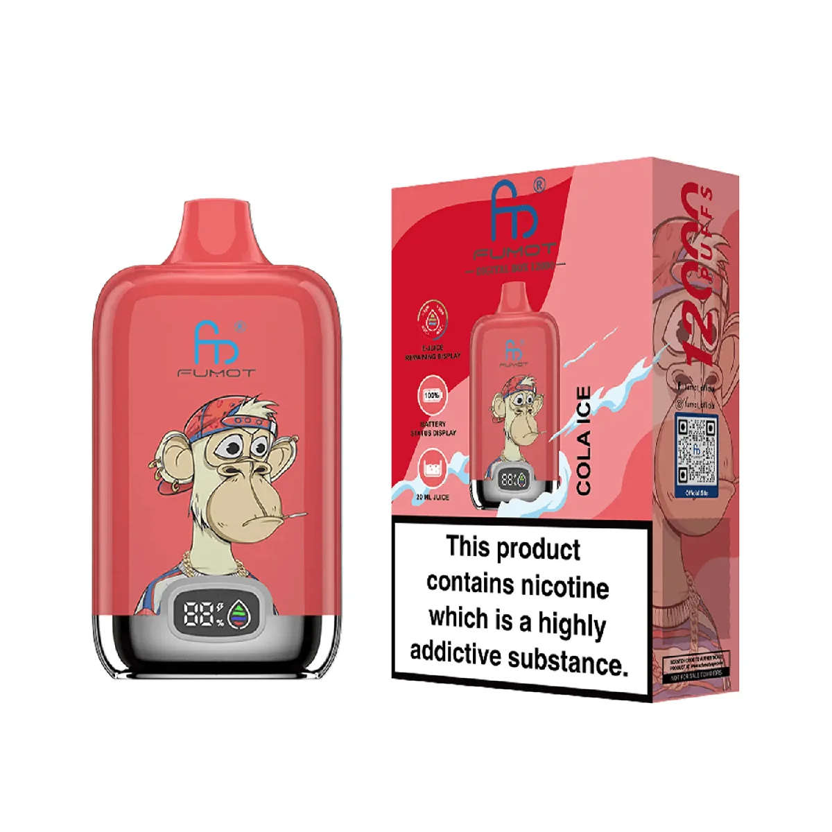 fumot-digital-box-12000-einweg-vape-cola-ice-12-000-puffs-20-ml image 2