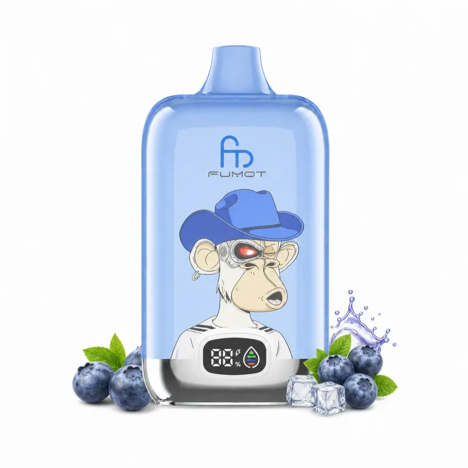 fumot-digital-box-12000-einweg-vape-blueberry-on-ice image 1