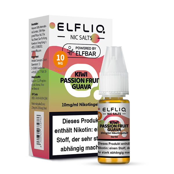 elfliq-kiwi-passion-fruit-guava-nikotinsalz-liquid-10-ml image 2