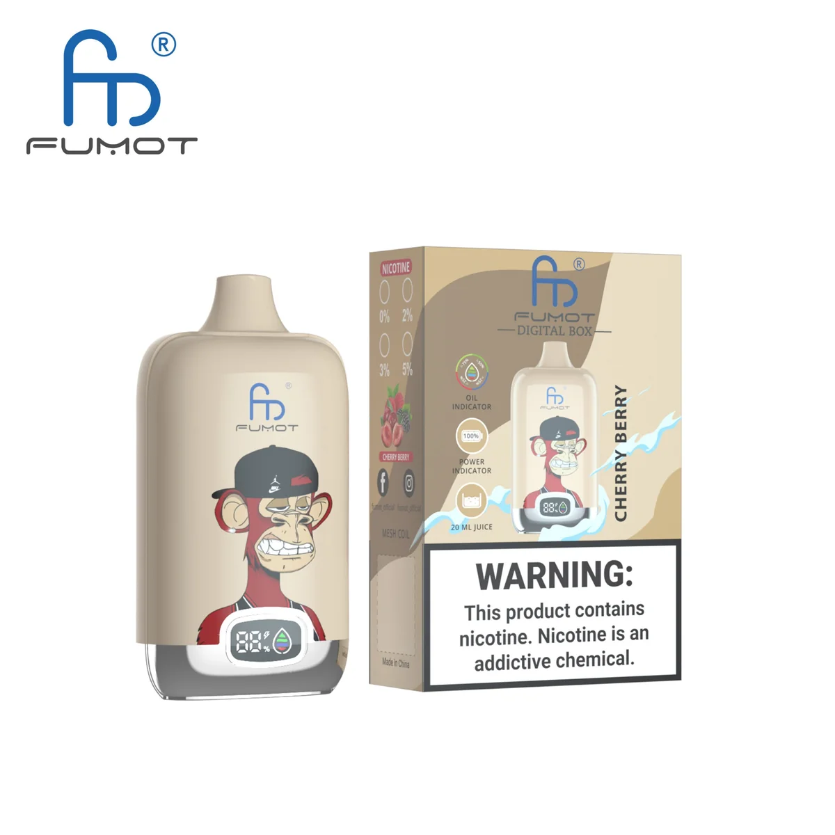 fumot-digital-box-12000-einweg-vape-cherry-berry image 2