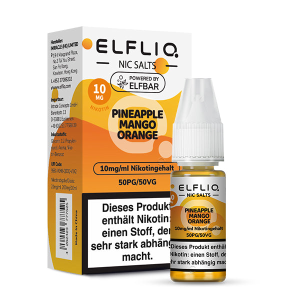 elfliq-pineapple-mango-orange-nikotinsalz-liquid-10-ml image 2