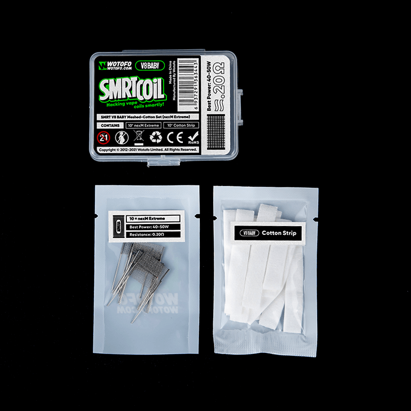 wotofo-smrt-v8-baby-mesh-cotton-set-coil-rebuild-kit image 7