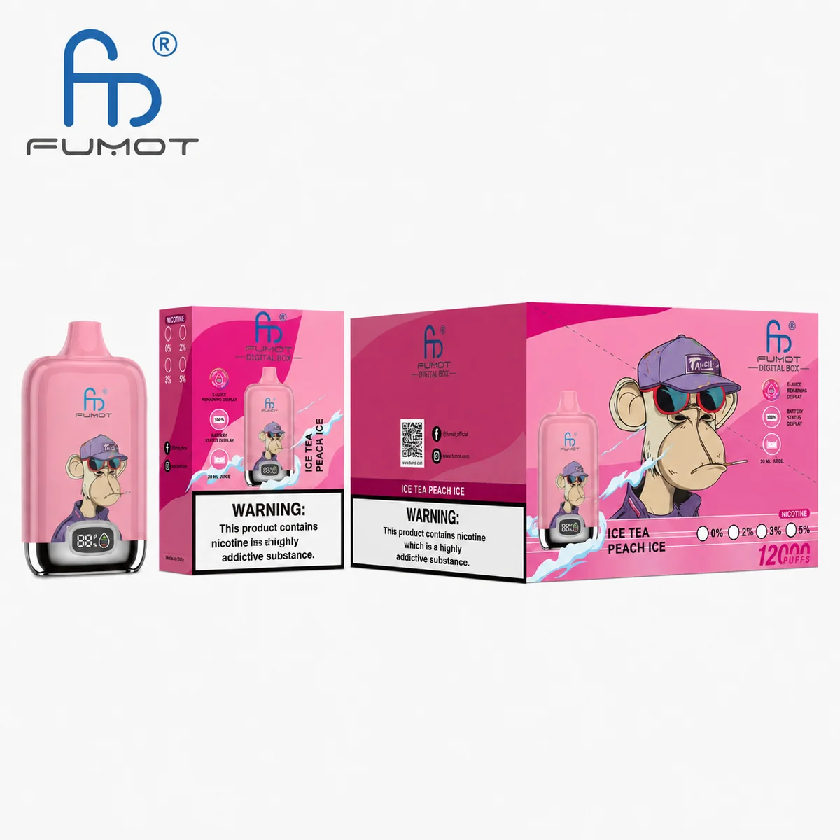 fumot-digital-box-12000-einweg-vape-ice-tea-peach-ice image 3
