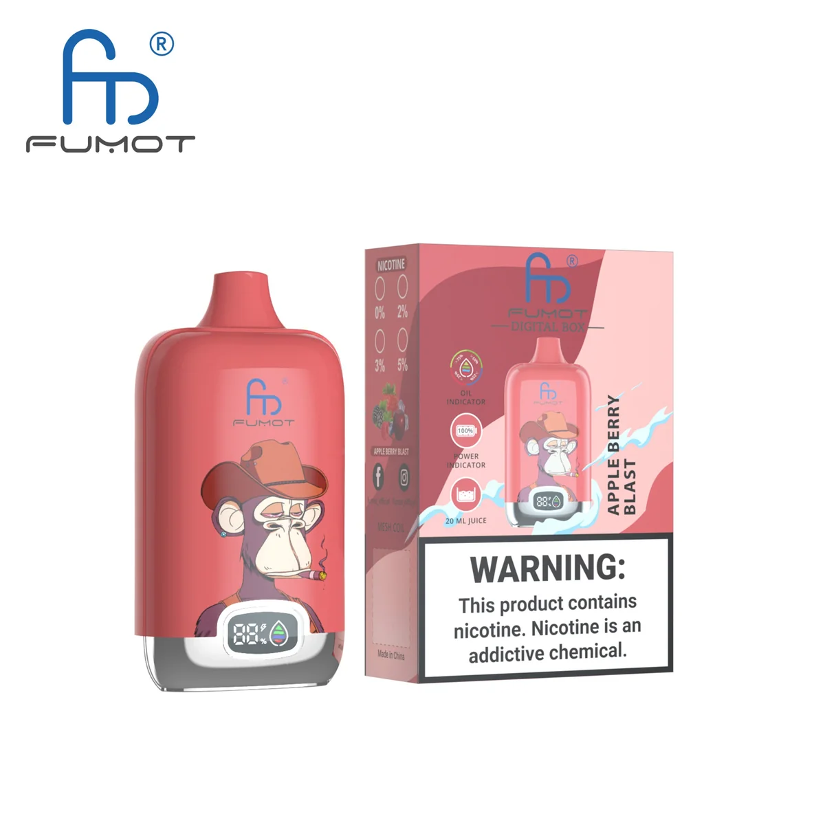 fumot-digital-box-12000-einweg-e-zigarette-apple-berry-blast image 2